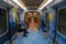 Milan underground colored trains