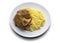 Milanese risotto with saffron and braised veal