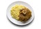 Milanese risotto with saffron and braised veal