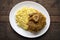 Milanese risotto with saffron and braised veal