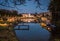 Milano darsena canal water at blue hour