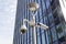 Milano , Italy 22 june 2017 :Security CCTV camera or surveillance system in office building . In modern neighborhoods it