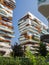 Milano, Italy. City life. Hadid Residences. Luxurious apartments. Modern architecture