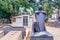 MILANO, ITALY, JANUARY 2, 2018: View of tombs and graves inside of the Cimitero monumentale in Milano, Italy