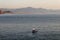Milazzo - Barca al tramonto nella baia di Sant`Antonio