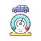 mileage car equipment color icon vector illustration