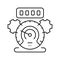 mileage rollback line icon vector illustration