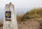 Milestone at Finisterre the end of the Way