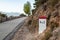A milestone with second kilometer sign, spain