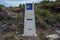Milestone signpost in Spain on the pilgrimage route to Santiago de Compostela