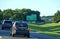 Milford, Delaware, U.S - October 19, 2020 - The view of the heavy traffic on Route 1 North