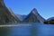 Milford Sound and Mitre Peak in summer