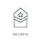 Militar Insignia linear icon. Modern outline Militar Insignia lo