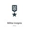 Militar insignia vector icon on white background. Flat vector militar insignia icon symbol sign from modern army collection for