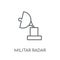 Militar Radar linear icon. Modern outline Militar Radar logo con