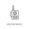 Militar Radio linear icon. Modern outline Militar Radio logo con