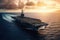 A military aircraft carrier ship created with generative AI technology