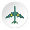 Military aircraft with missiles icon circle