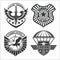 Military airforce patch set - armed forces badges and labels logo