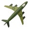 Military airplane. Green aircraft. Air force plane