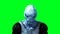 Military alien isolate on green screen. 3d rendering.