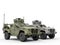 Military all terrain tactical vehicles - green and grey