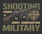 Military ammunition colorful sticker vintage