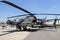 Military Apache attack helicopter