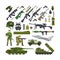 Military army flat icons