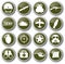 Military army icon set vector