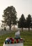 Military Award Ribbons on Veteran\'s Tombstone