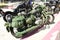 Military bike in olive drab paintwork