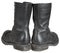 Military Boot, Rear Back side of Army Black Shoes on white