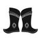 Military boots of the Mongols.part of the national dress of Mongolia.Mongolia single icon in black style vector symbol