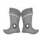Military boots of the Mongols.part of the national dress of Mongolia.Mongolia single icon in monochrome style vector