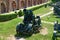 Military canons and tanks at Kalemegdan fortress as a part of Military museum - Belgrade Serbia