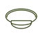 Military cap line style. Army officer hat icon