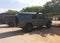 military cars parked in a beach area of â€‹â€‹the prat de Llobregat in Barcelona, â€‹â€‹Spain