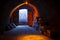 Military cellar upstairs Image from an military cellar with Stacks of old military ammunition boxes and upstairs with