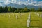 Military cemetery below High Tatras mountain close to small village of Vazec