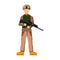 Military character weapon symbols armor man silhouette forces design and american fighter ammunition navy camouflage