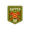 Military chevron of sappers combat engineers squad