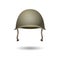 Military classical green helmet. Infantry wear of Second World War