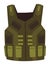 Military clothes, equipment for soldier. Woodland camouflage style, isolated icon. Isolated waistcoat. Flat cartoon