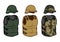 Military clothing protection vests camouflage body