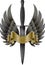 Military combat knife and wings