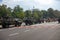 Military convoy. Polish forces in Warsaw