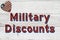 Military Discount message with an old heart American flag