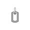 Military dog tags line icon.