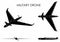 Military drone eagle. Black fill.